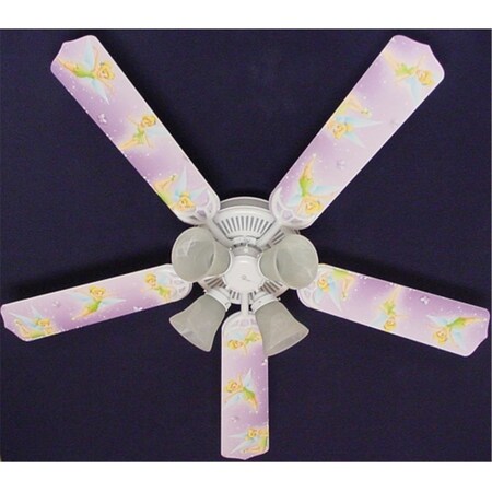 Lightitup Tinkerbell Fairy Purple Ceiling Fan 52 in. LI2543750